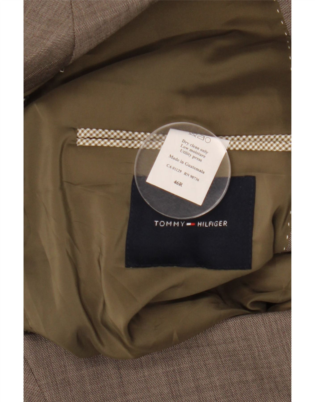 TOMMY HILFIGER Herre 2-knaps blazerjakke UK 46 3XL Grå Uld