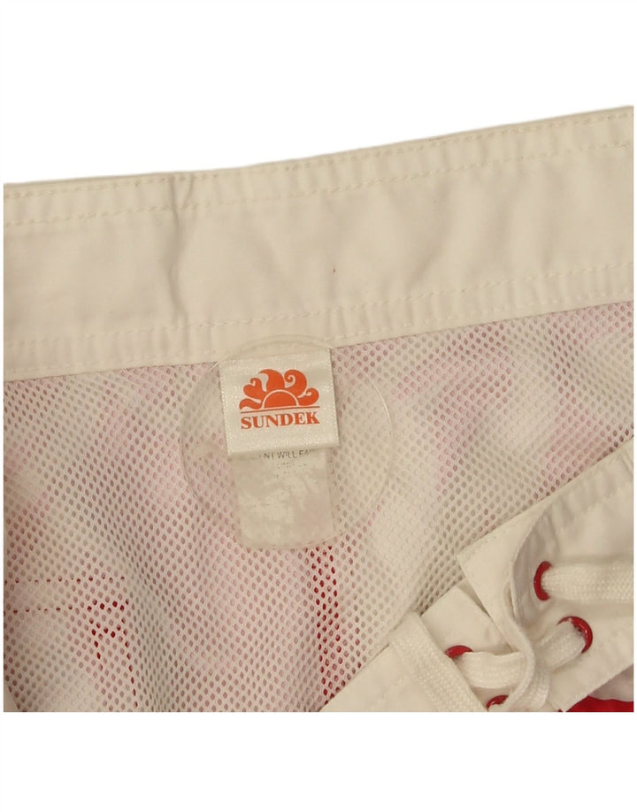 Sundek Mens Swimming Shorts Medium Red Floral Polyester