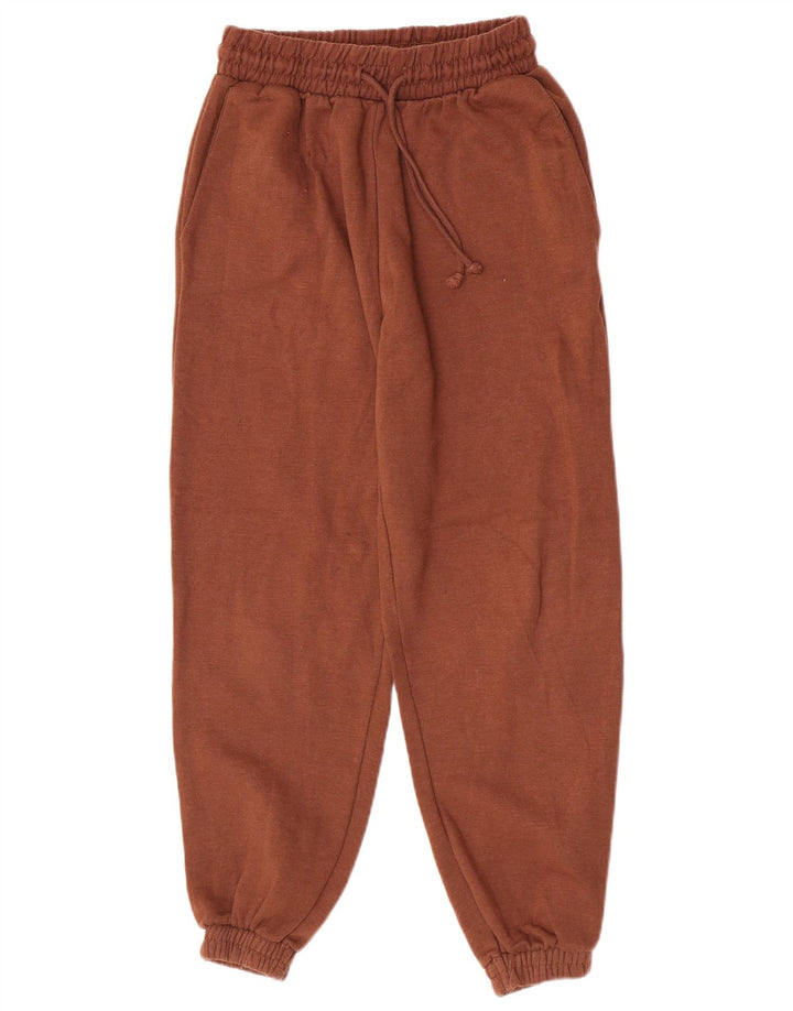 Zara Womens Tracksuit Trousers Joggers UK 12 Medium Brown Polyester