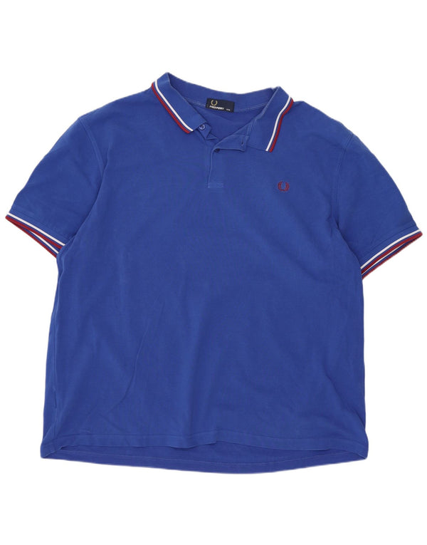 Polo da uomo Fred Perry 3XL in cotone a righe blu