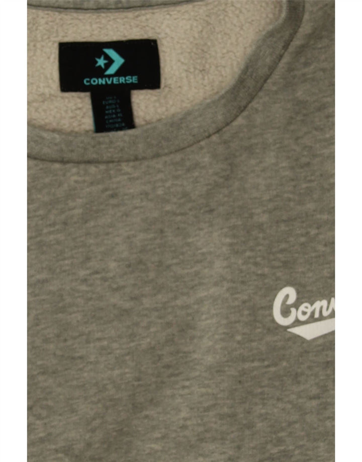 CONVERSE Womens Sweatshirt Jumper UK 16 Large Grey Cotton Vintage Converse and Second-Hand Converse from Messina Hembry 