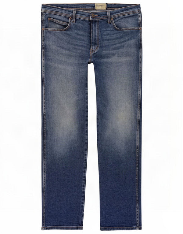 Wrangler Herre Arizona Straight Jeans W38 L32 Blue Cotton