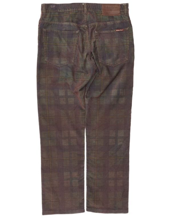 Marlboro Classics Pantalon en velours côtelé pour homme W34 L29 Carreaux multicolores