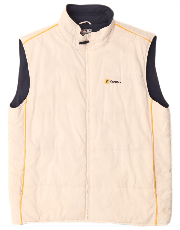 LOTTO Mens Graphic Padded Gilet IT 52 XL White Polyester