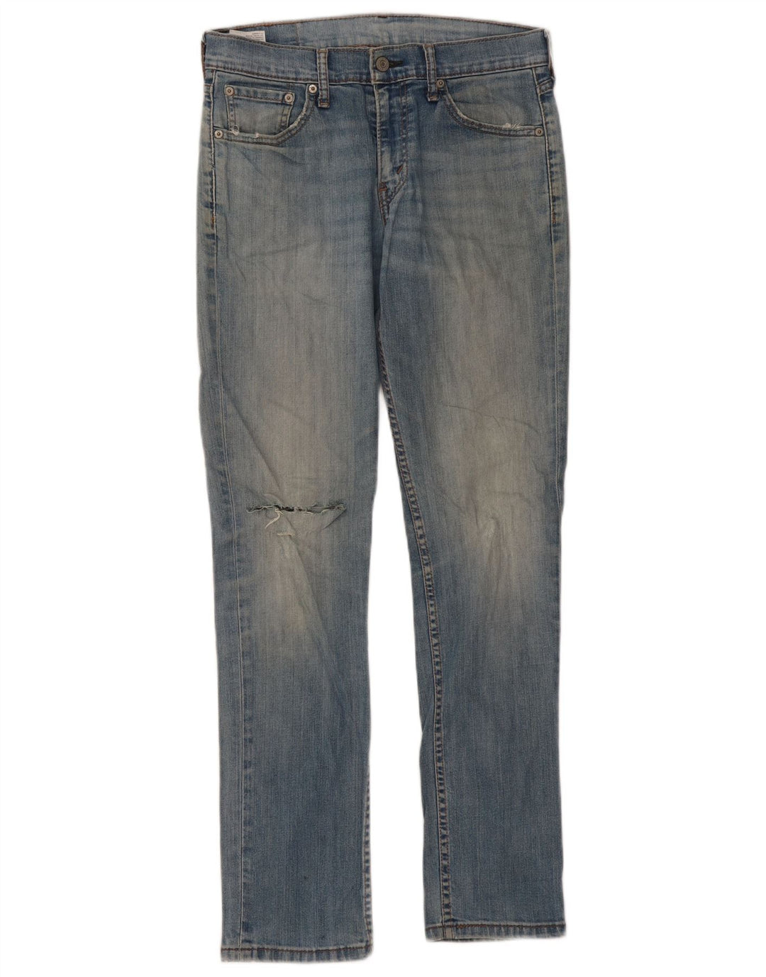 LEVI'S Womens Distressed Slim Jeans W30 L32 Blue Cotton