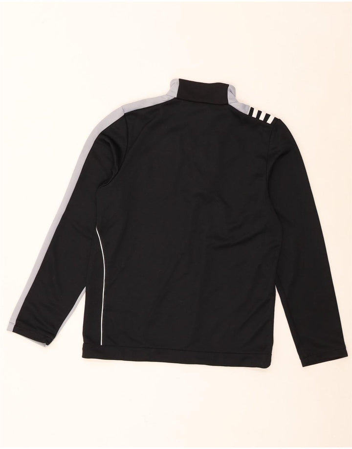 Adidas Boys Climalite Pullover Tracksuit Top 13-14 Years Black Colourblock