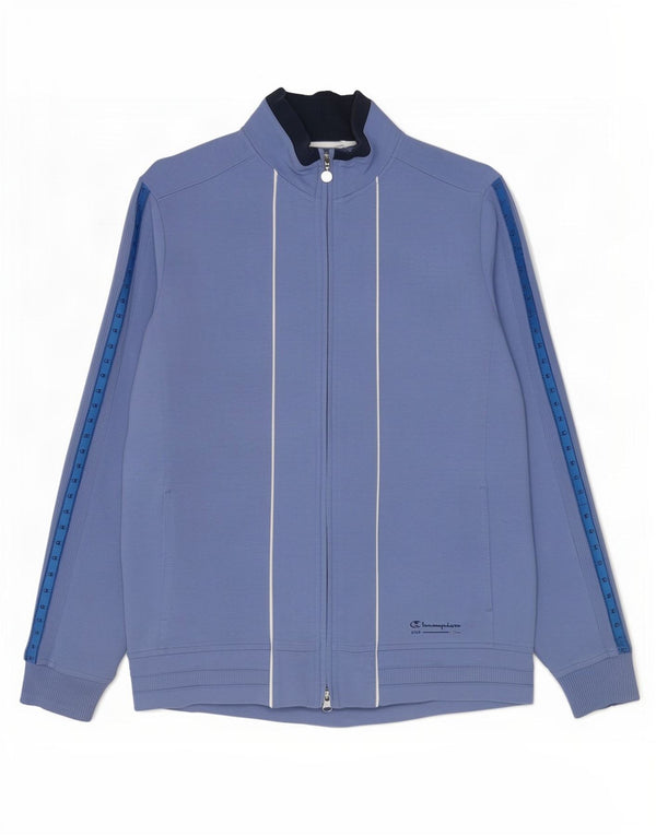 Giacca da tuta grafica da uomo Champion in cotone blu medio