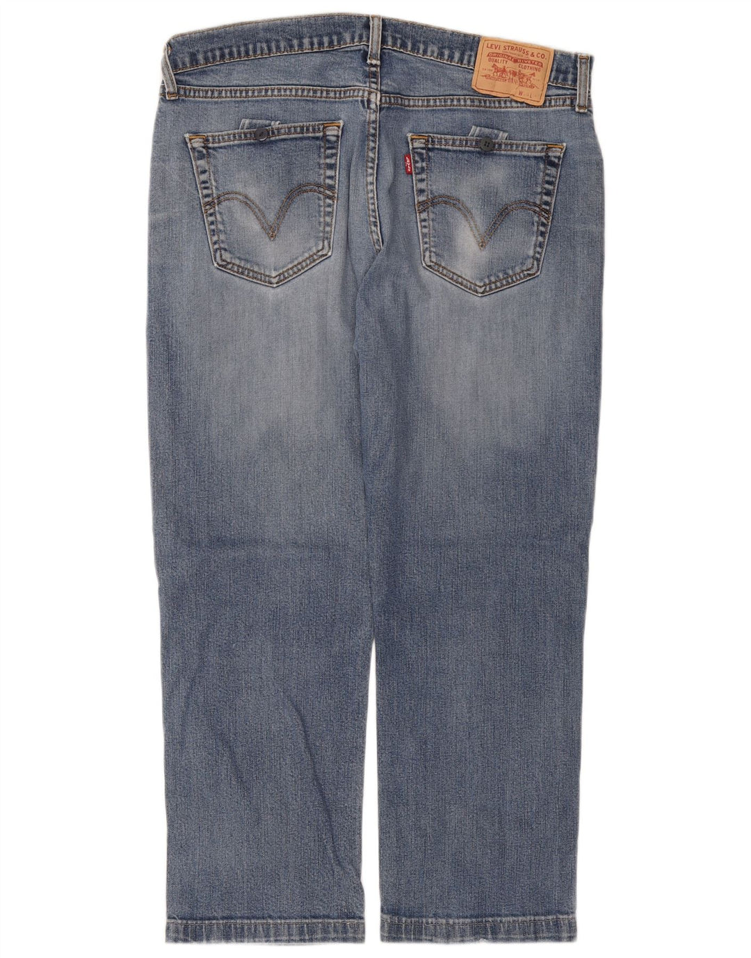 LEVI'S Mens Straight Jeans W38 L27 Blue Cotton