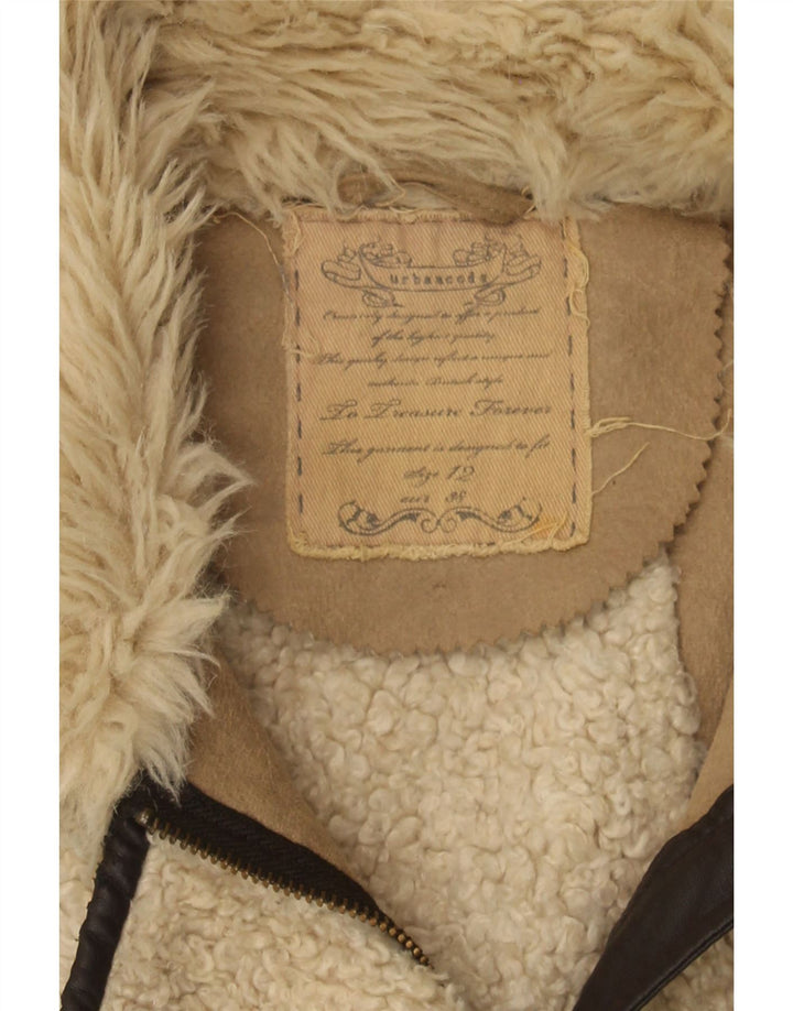 URBANCODE Womens Longline Gilet UK 12 Medium Beige Polyester Vintage Urbancode and Second-Hand Urbancode from Messina Hembry 