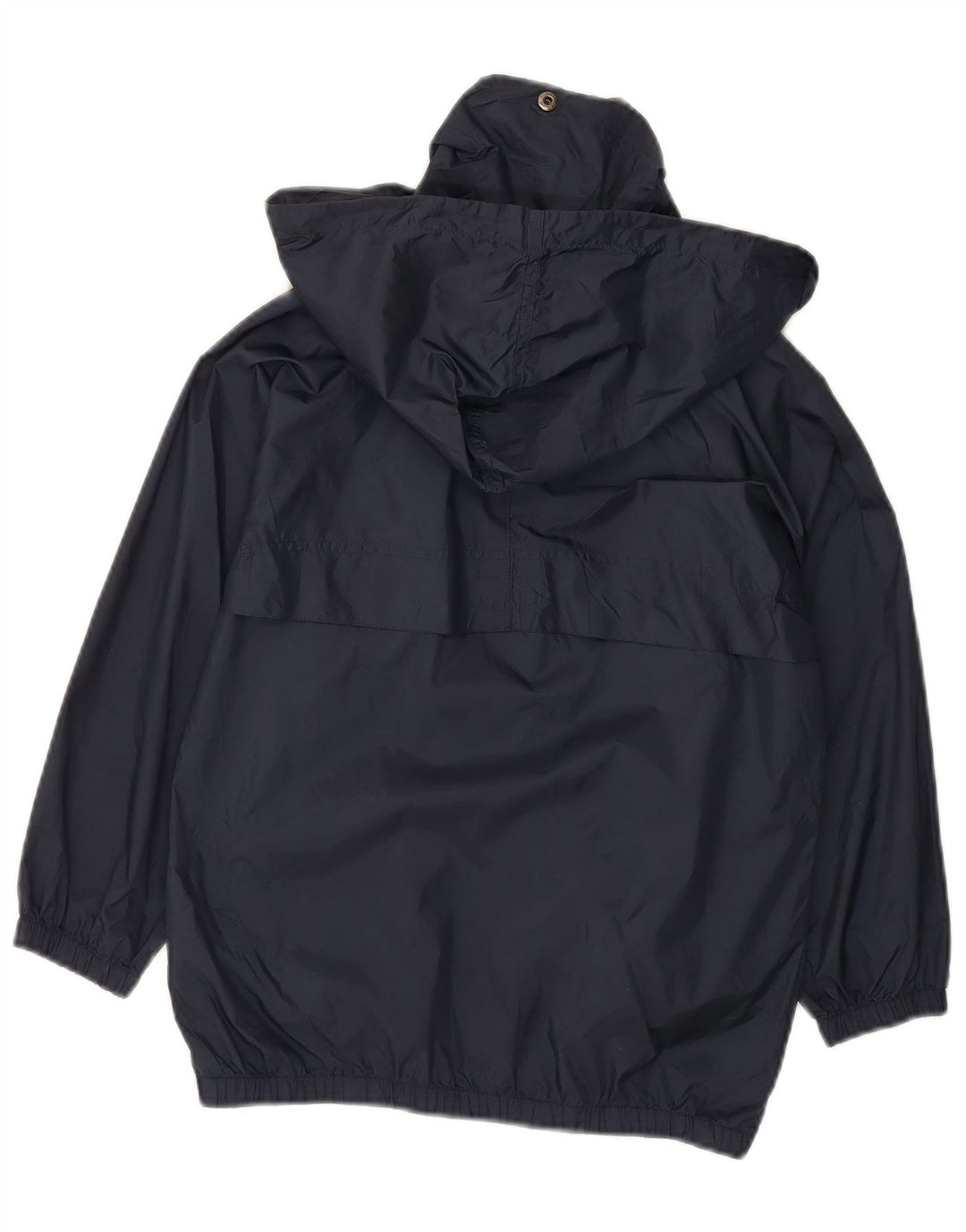 CHAMPION Boys Hooded Rain Jacket 7-8 Years Small Navy Blue Polyamide