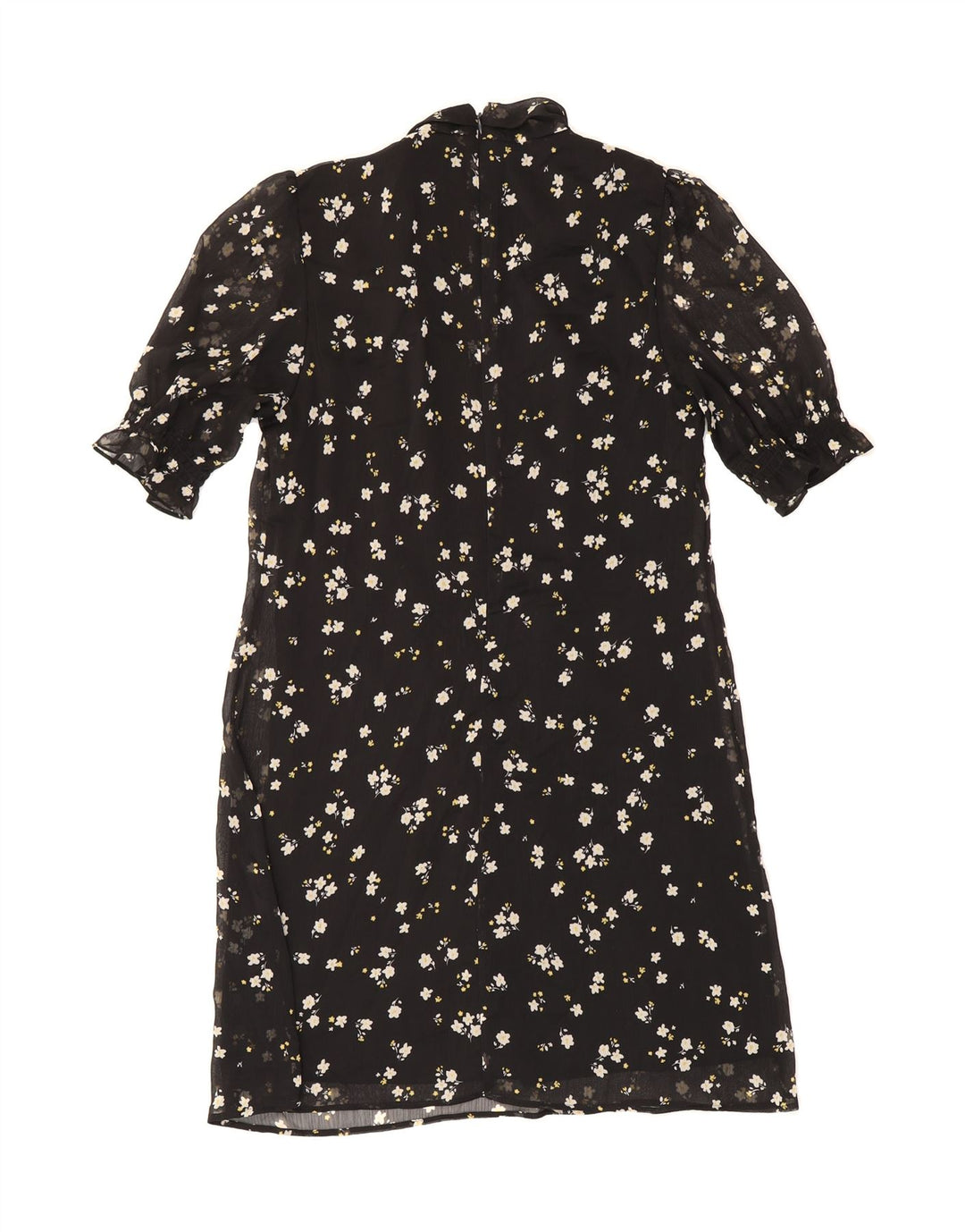 DKNY Womens Front Tie Maxi Dress US 6 Medium Black Floral Polyester Vintage Dkny and Second-Hand Dkny from Messina Hembry 