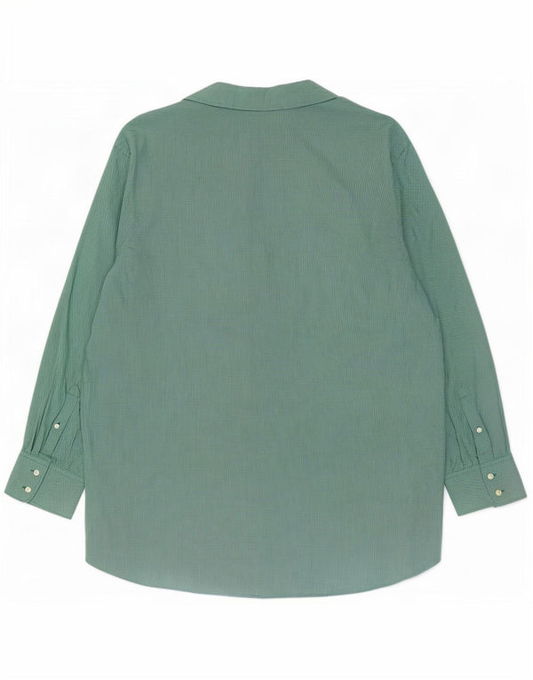Tommy Hilfiger Chemise Homme Taille 17 1/2 Grand Coton Vichy Vert