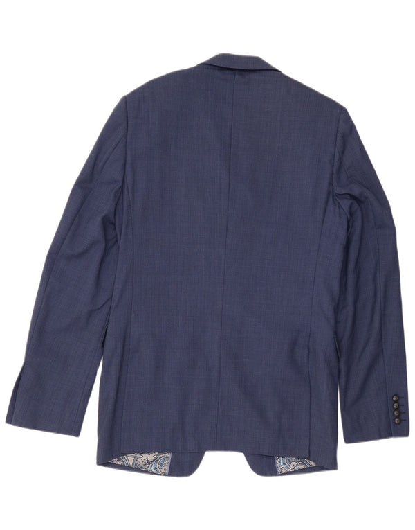 Marks & Spencer Chaqueta tipo blazer de 2 botones para hombre UK 38 Lana azul mediana