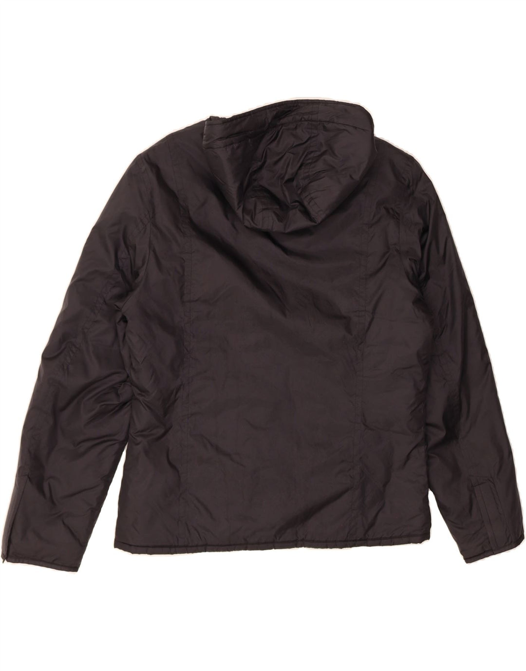 WRANGLER Womens Hooded Windbreaker Jacket UK 16 Large Black Polyamide Vintage Wrangler and Second-Hand Wrangler from Messina Hembry 