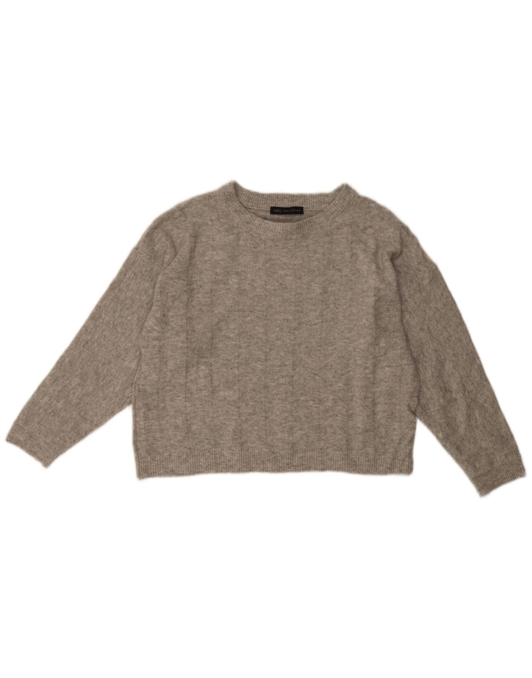 Maglione maglione girocollo da donna Marks & Spencer UK 12 Grigio medio chiazzato