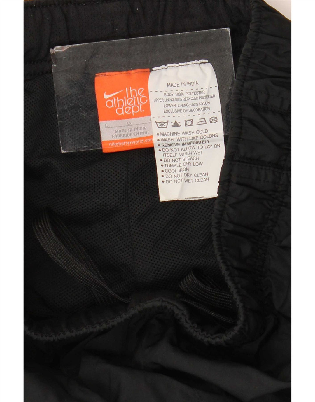 Nike Mens Tracksuit Trousers Large Black Polyester