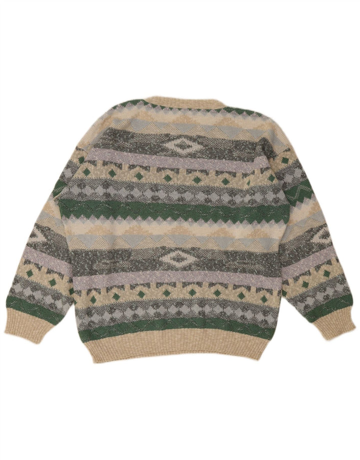 Vintage Mens Crew Neck Jumper Sweater IT 48/50 Medium Multicoloured