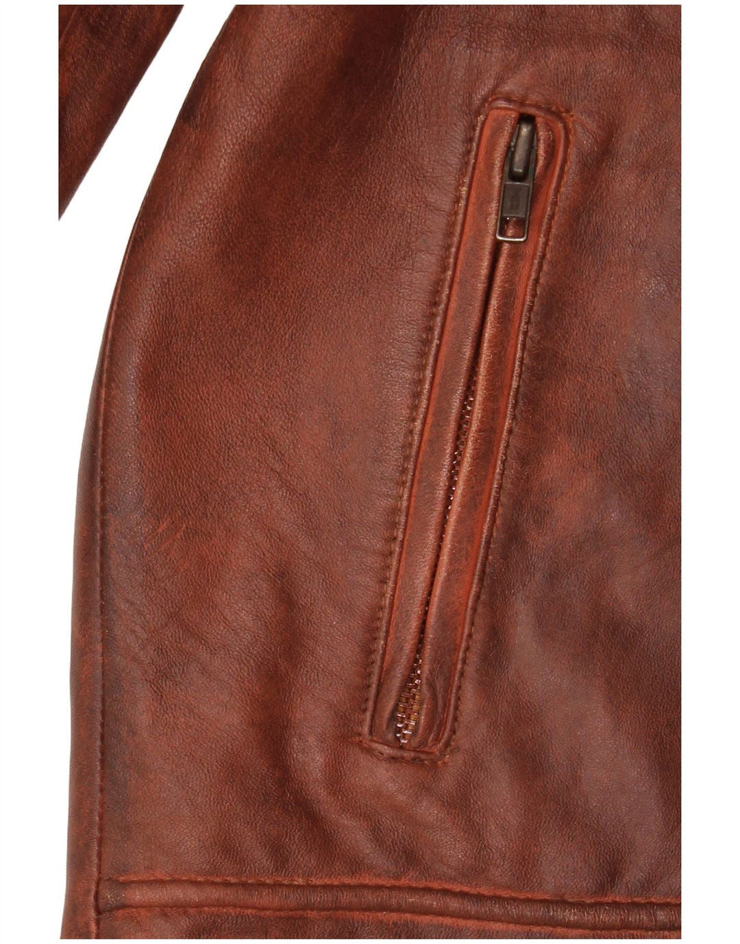 Vintage feminino Reino Unido 18 XL couro marrom