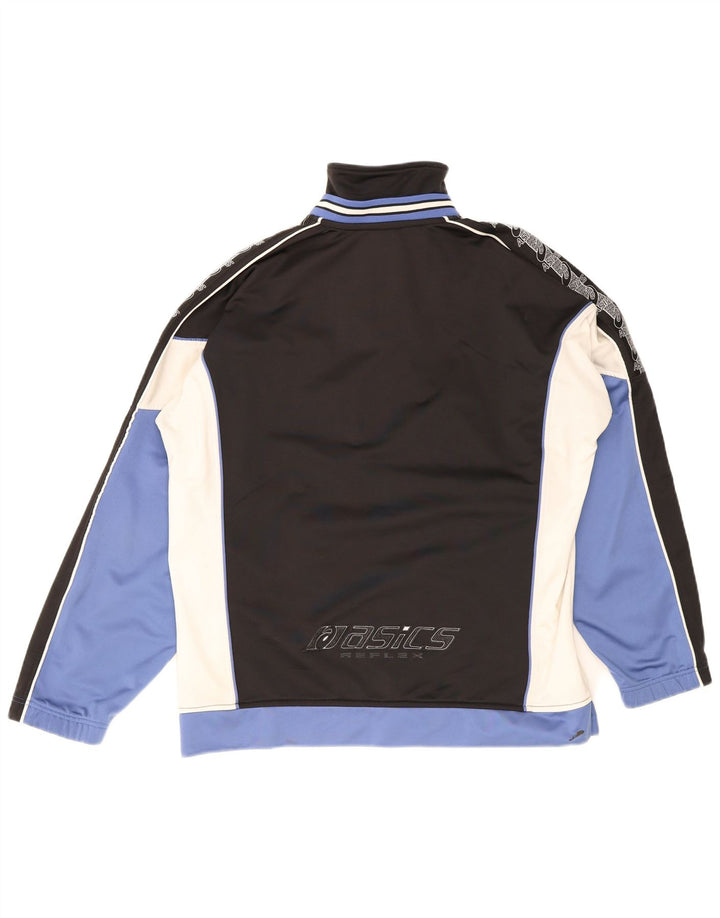 Asics Herren-Trainingsanzugoberteil mit Grafik, Mittelschwarz, Farbblock
