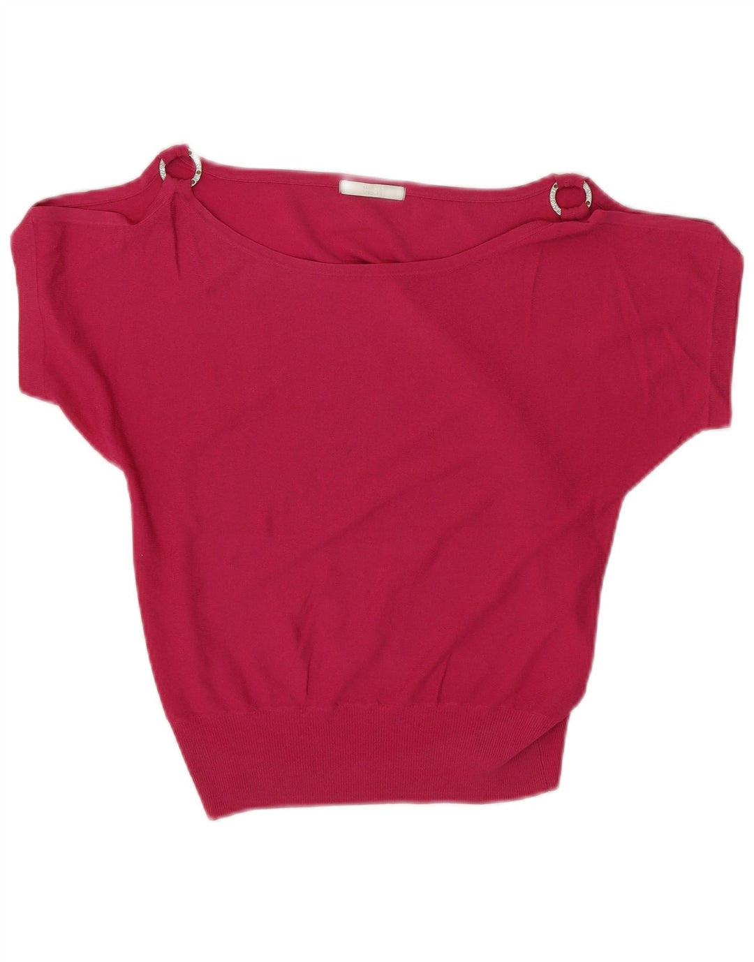 Marks & Spencer Womens Crop Off Shoulder Blouse Top UK 10 Small Pink