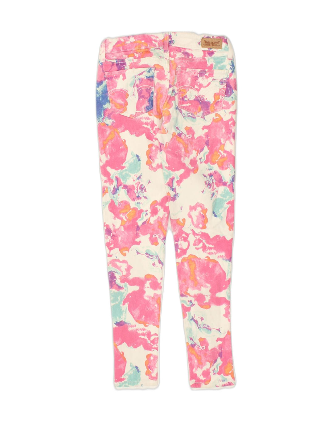 LEVI'S Womens Slim Casual Trousers W28 L28 Multicoloured Tie Dye Cotton | Vintage Levi's | Thrift | Second-Hand Levi's | Used Clothing | Messina Hembry 