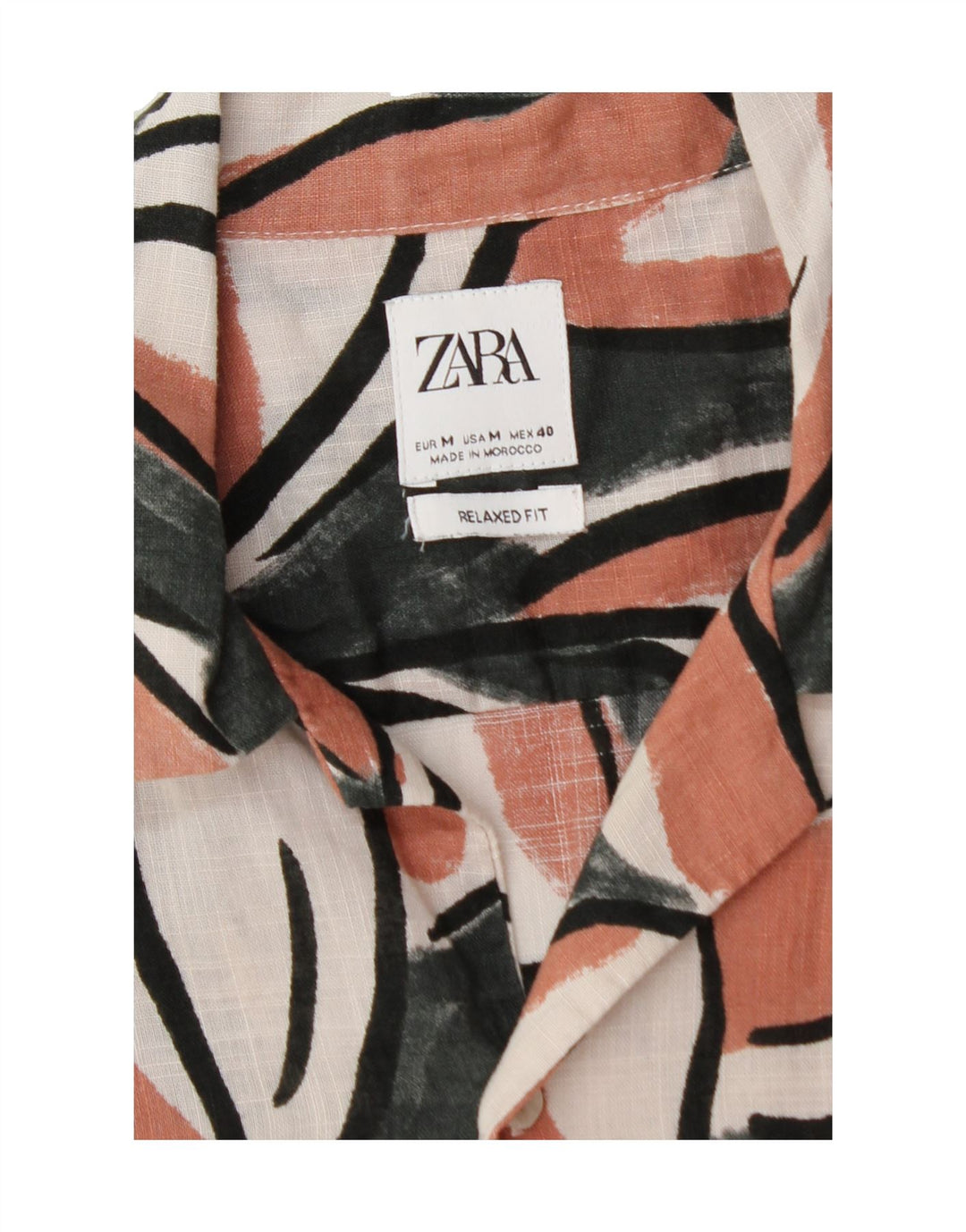 ZARA Mens Relaxed Fit Short Sleeve Shirt Medium Multicoloured Floral Vintage Zara and Second-Hand Zara from Messina Hembry 
