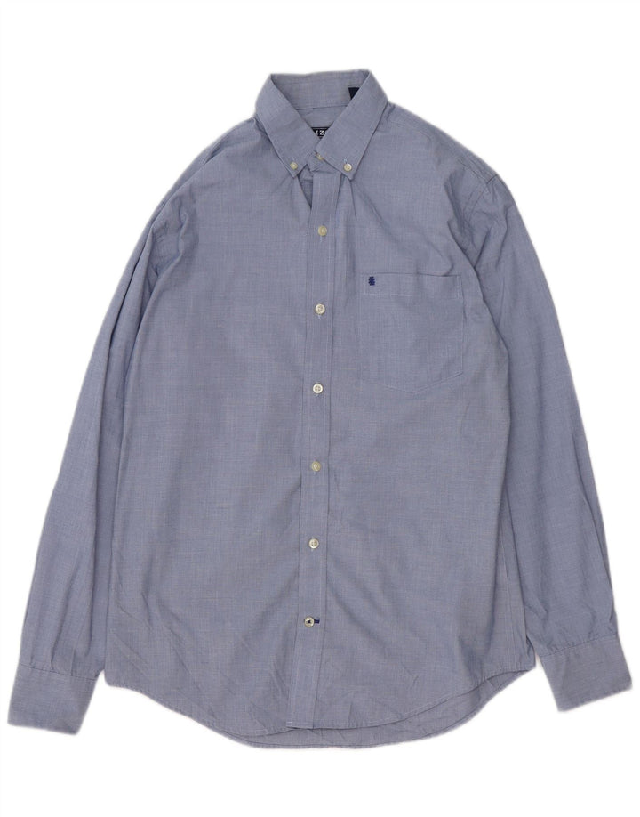 IZOD Mens Shirt Small Blue Cotton