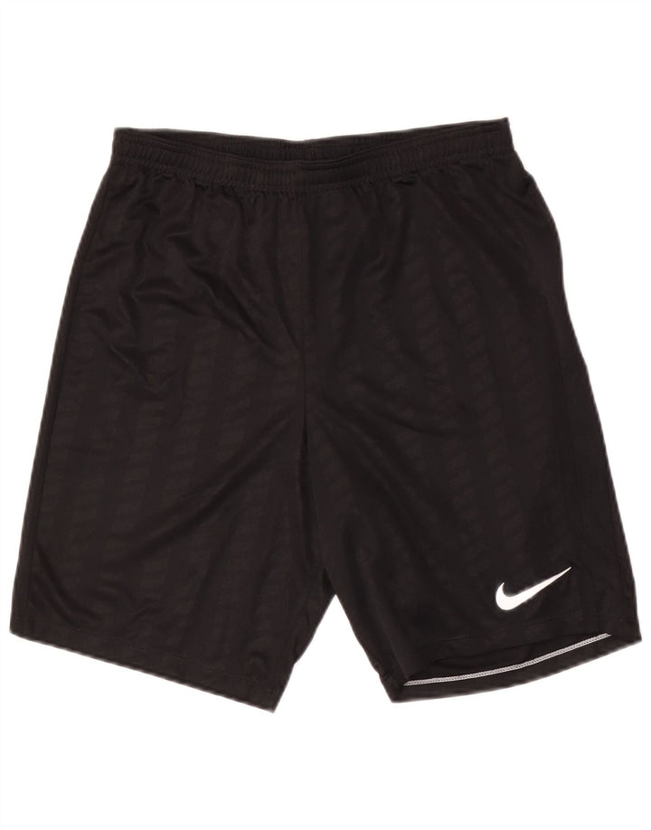 Pantaloncini sportivi Nike Dri Fit da uomo in poliestere a righe nere medie