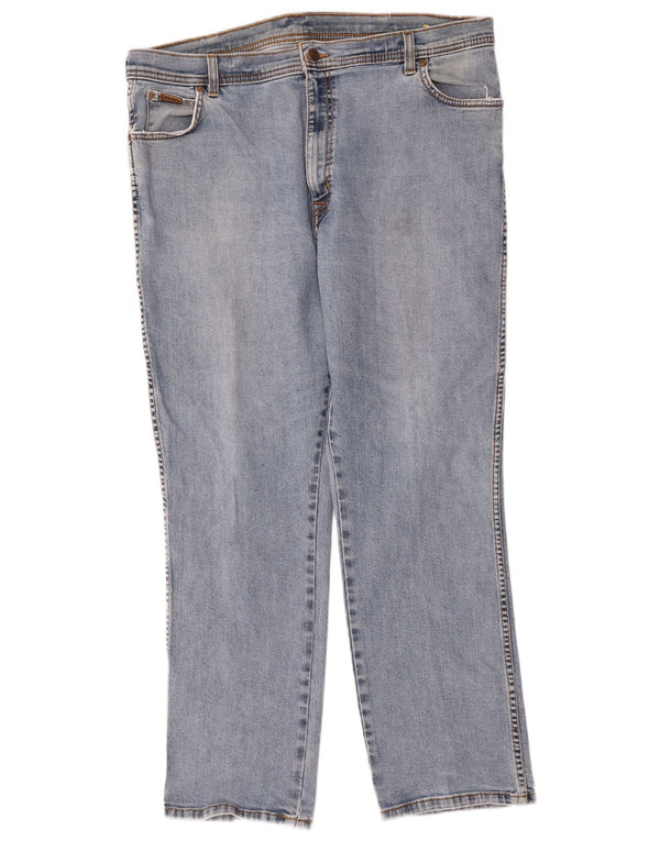 Wrangler Mens Texas Stretch Straight Jeans W40 L30 kék pamut