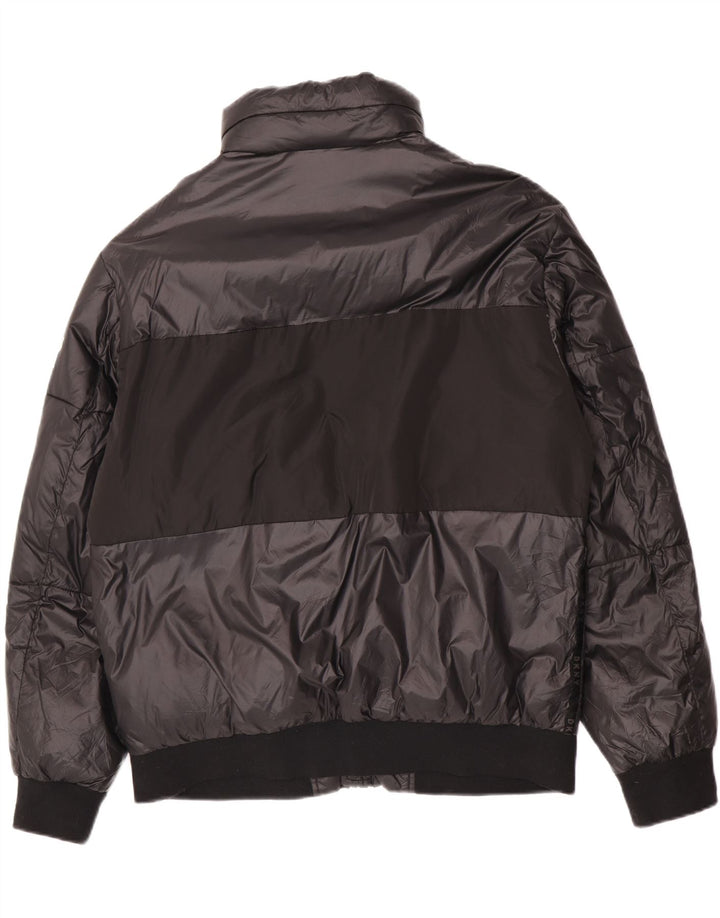 Dkny Mens Graphic Padded Jacket UK 38 Medium Black Colourblock Nylon