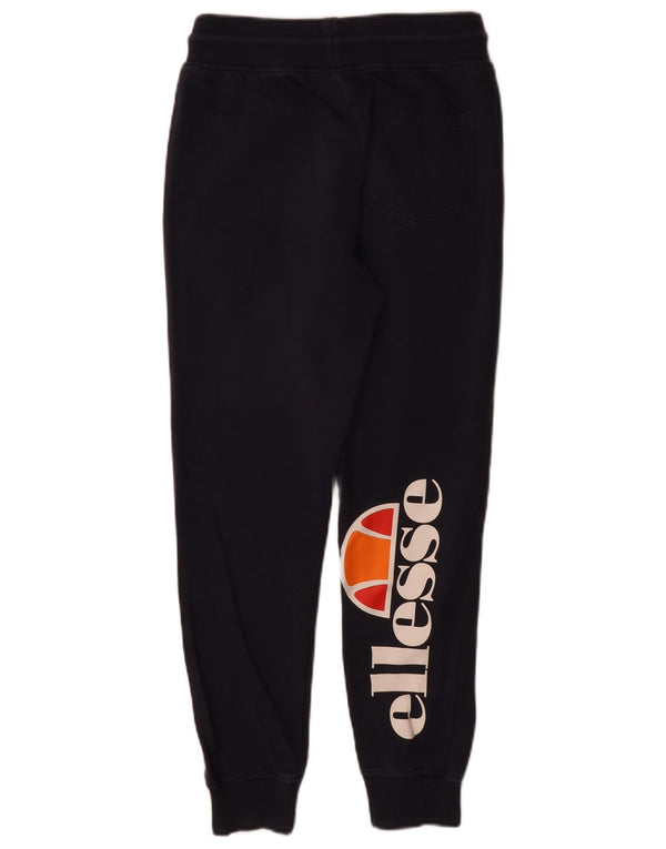Ellesse Pantalones de chándal gráficos para mujer Joggers UK 6 XS Azul marino Algodón