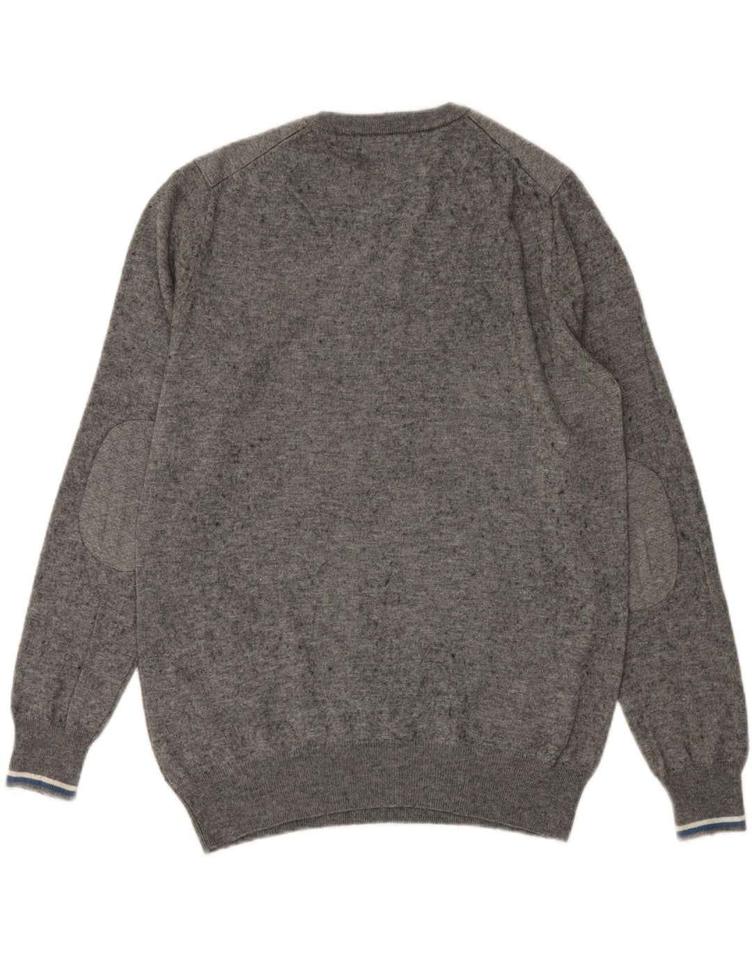 HARMONT & BLAINE Mens Crew Neck Jumper Sweater Large Grey Wool