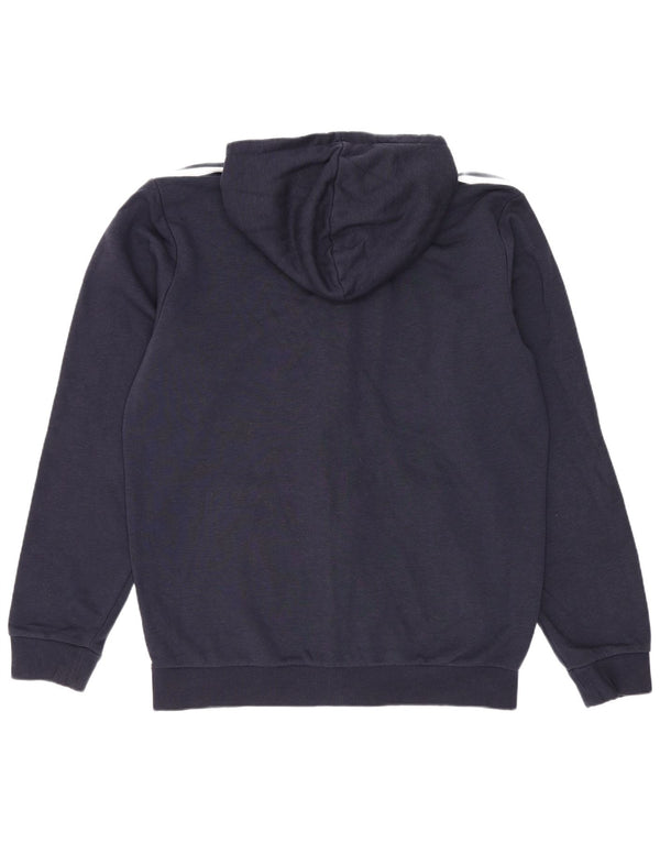 Adidas Mens Zip Hoodie Sweater Medium Navy Blue Cotton