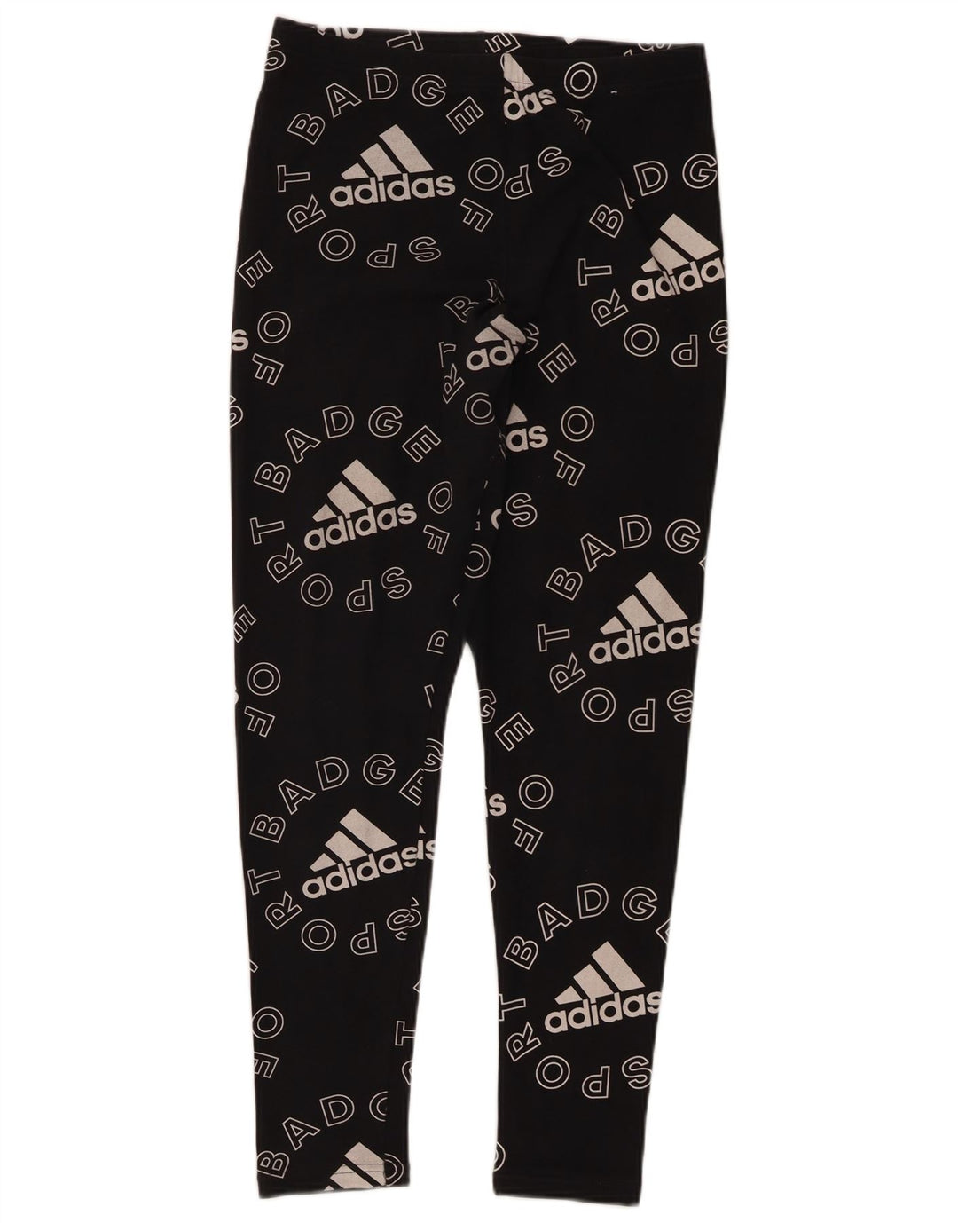 Adidas Womens Graphic Leggings UK 12/14 Medium Black