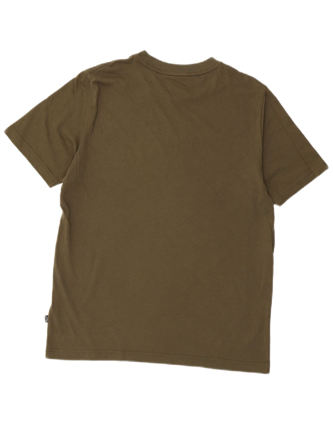 PUMA Mens T-Shirt Top Medium Khaki Cotton