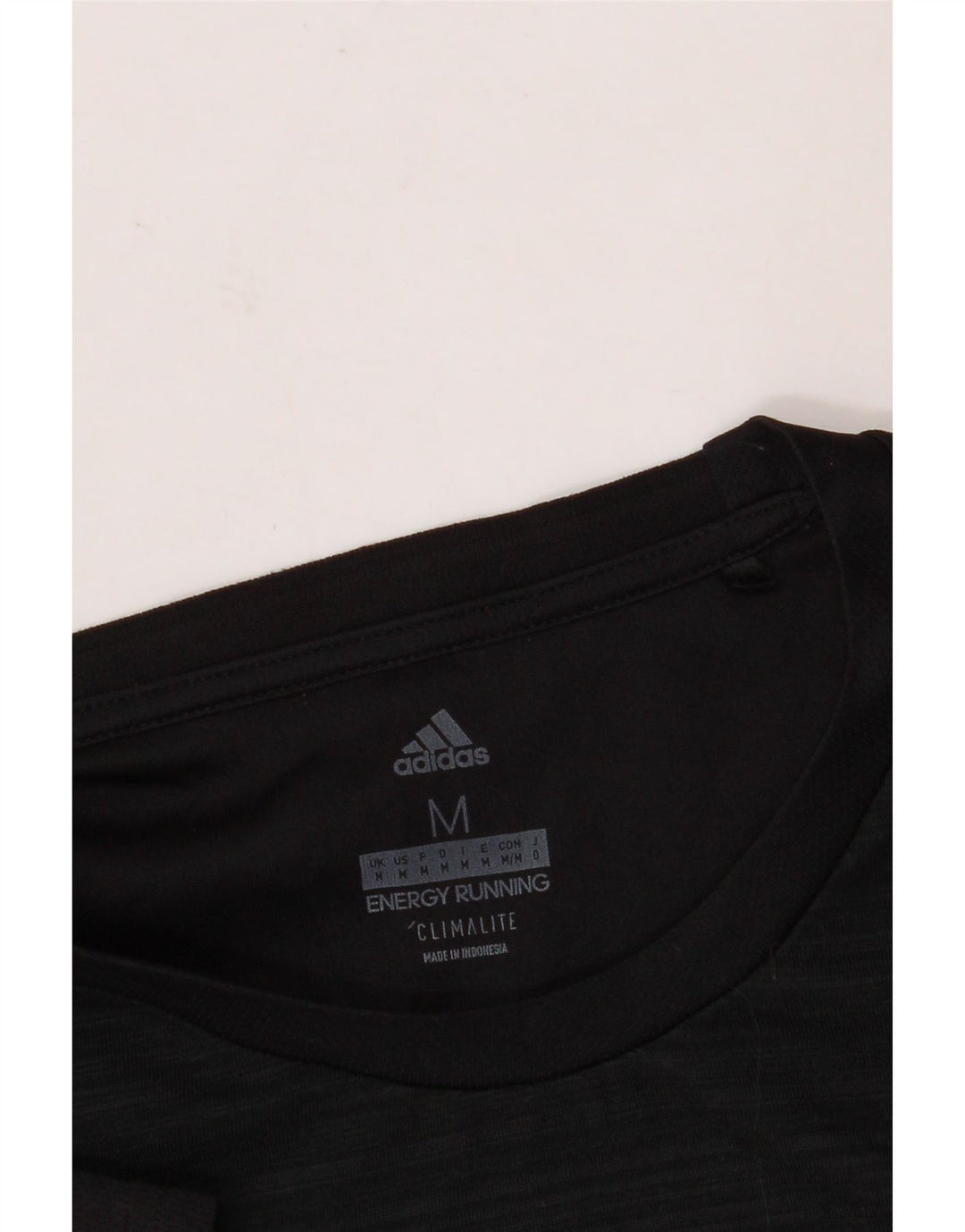 ADIDAS Mens Climalite T-Shirt Top Medium Black Pinstripe