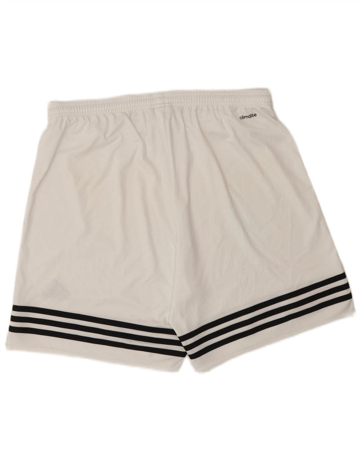 Adidas Hommes Climalite Sport Shorts Grand Blanc Polyester