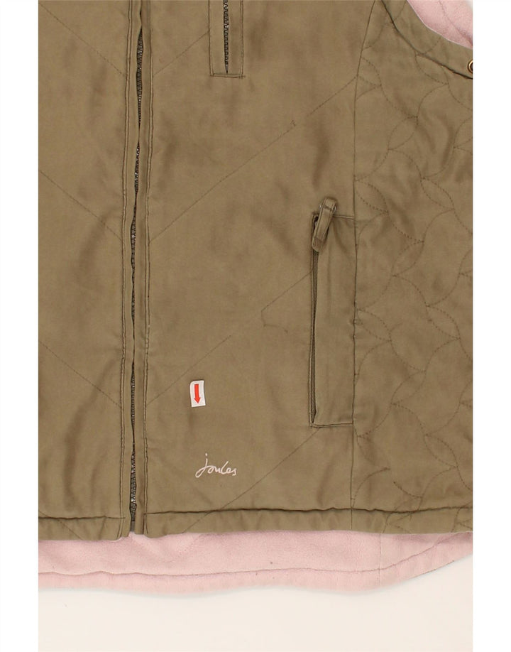 JOULES Girls Reversible Gilet 11-12 Years Brown Polyester Vintage Joules and Second-Hand Joules from Messina Hembry 