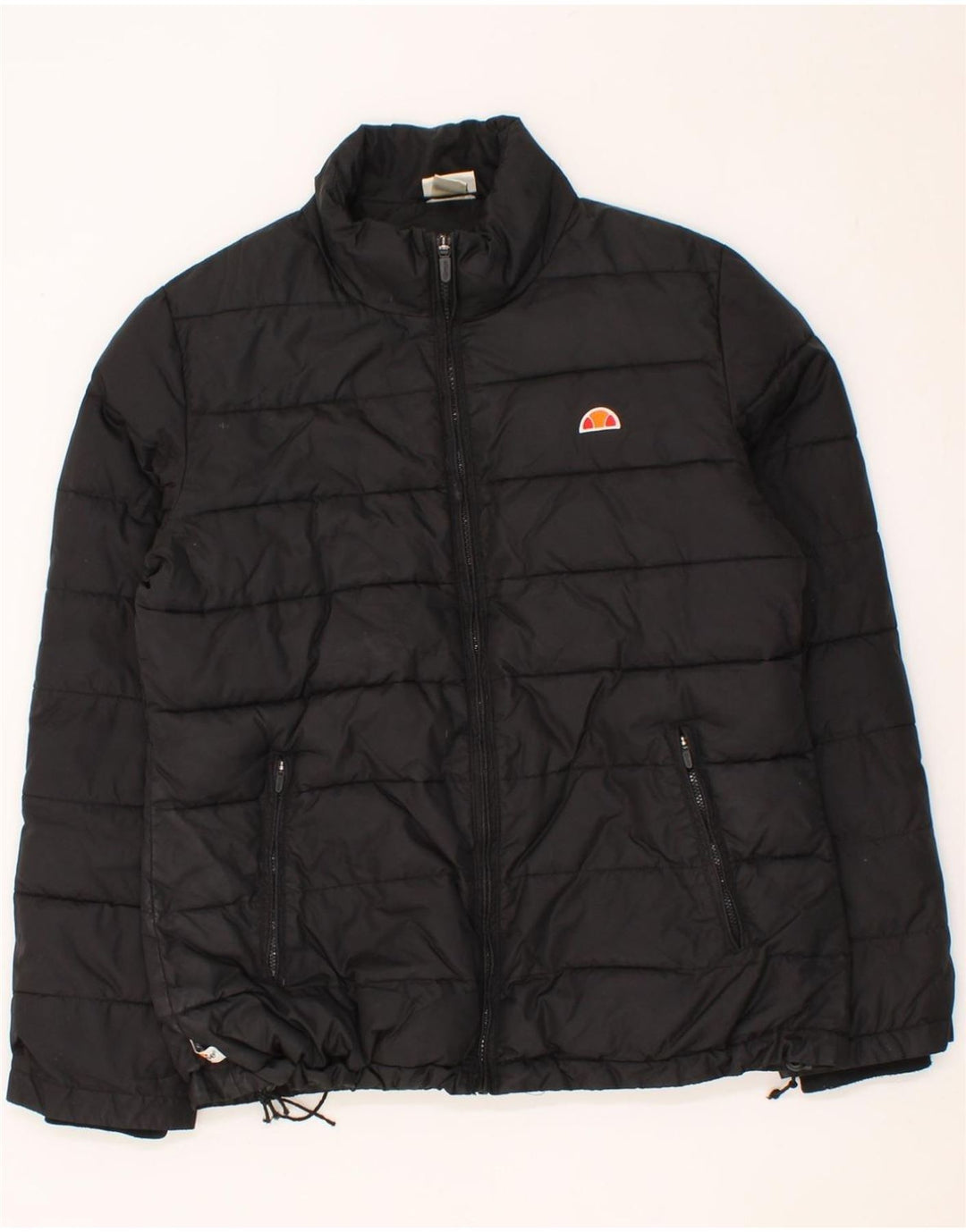 ELLESSE Womens Padded Jacket UK 14 Large Black Nylon Vintage Ellesse and Second-Hand Ellesse from Messina Hembry 