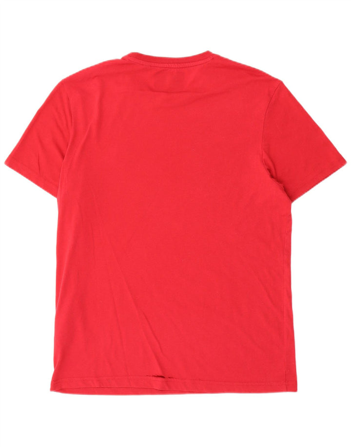 Lyle & Scott Mens T-Shirt Top Medium Red Polyester