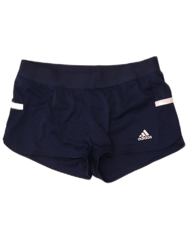 Adidas Short de sport Climacool pour femme UK 12/14 Bleu marine moyen Colourblock