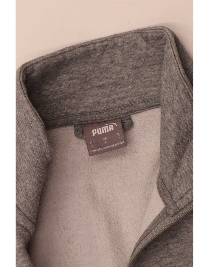Puma Mens Tracksuit Top Jacket Small Grey Flecked Cotton