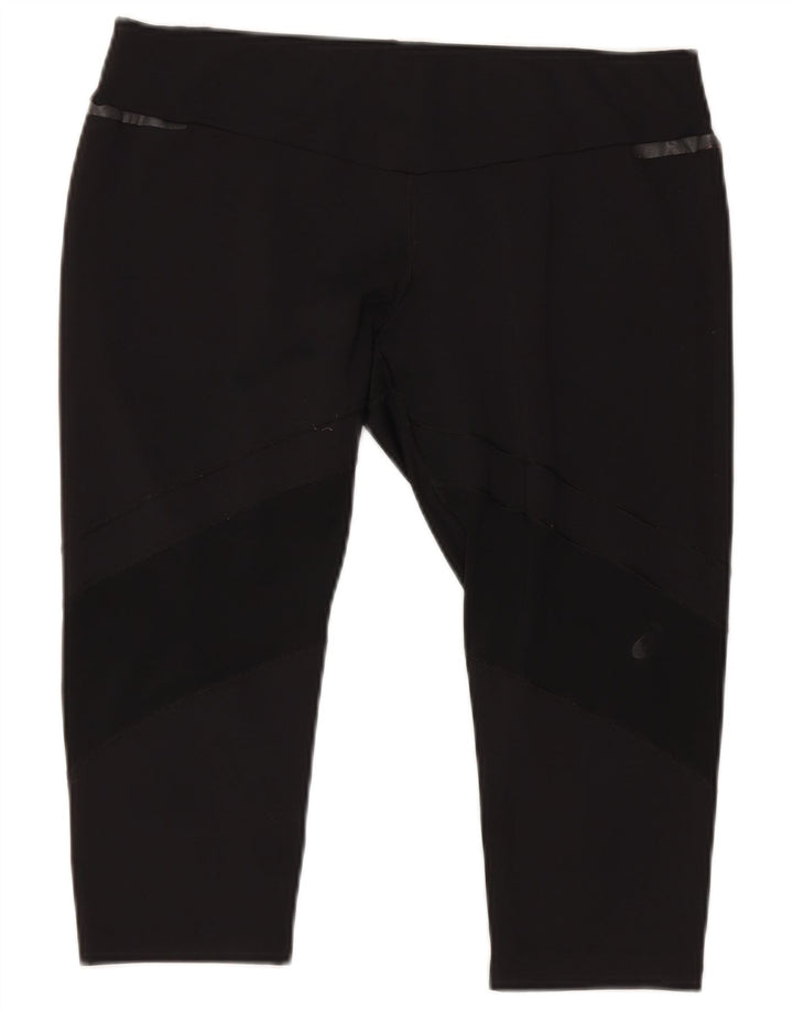 Damskie legginsy Capri Asics UK 18 XL, czarny poliester