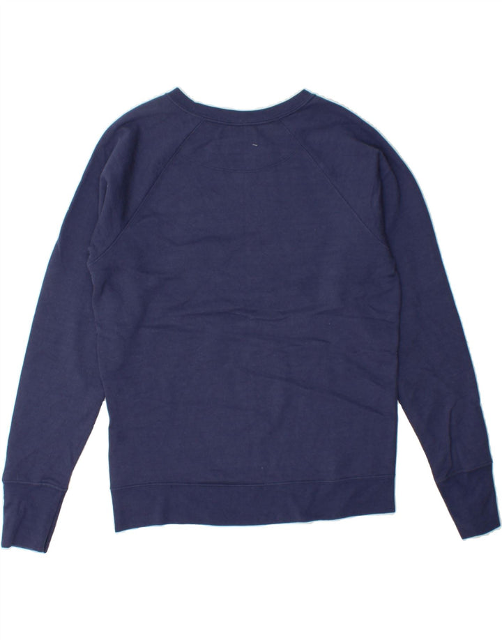 CHAMPION Womens Oversized Graphic Sweatshirt Jumper UK 10 Small Navy Blue Vintage Champion and Second-Hand Champion from Messina Hembry 