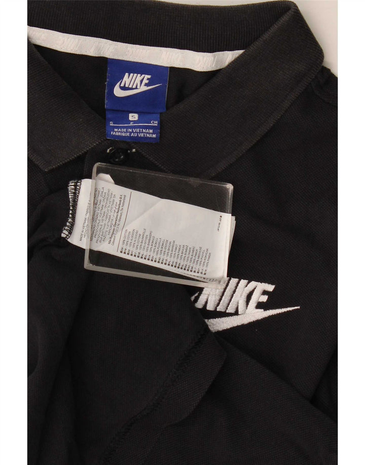 Nike Herren-Poloshirt, Größe S, schwarze Baumwolle