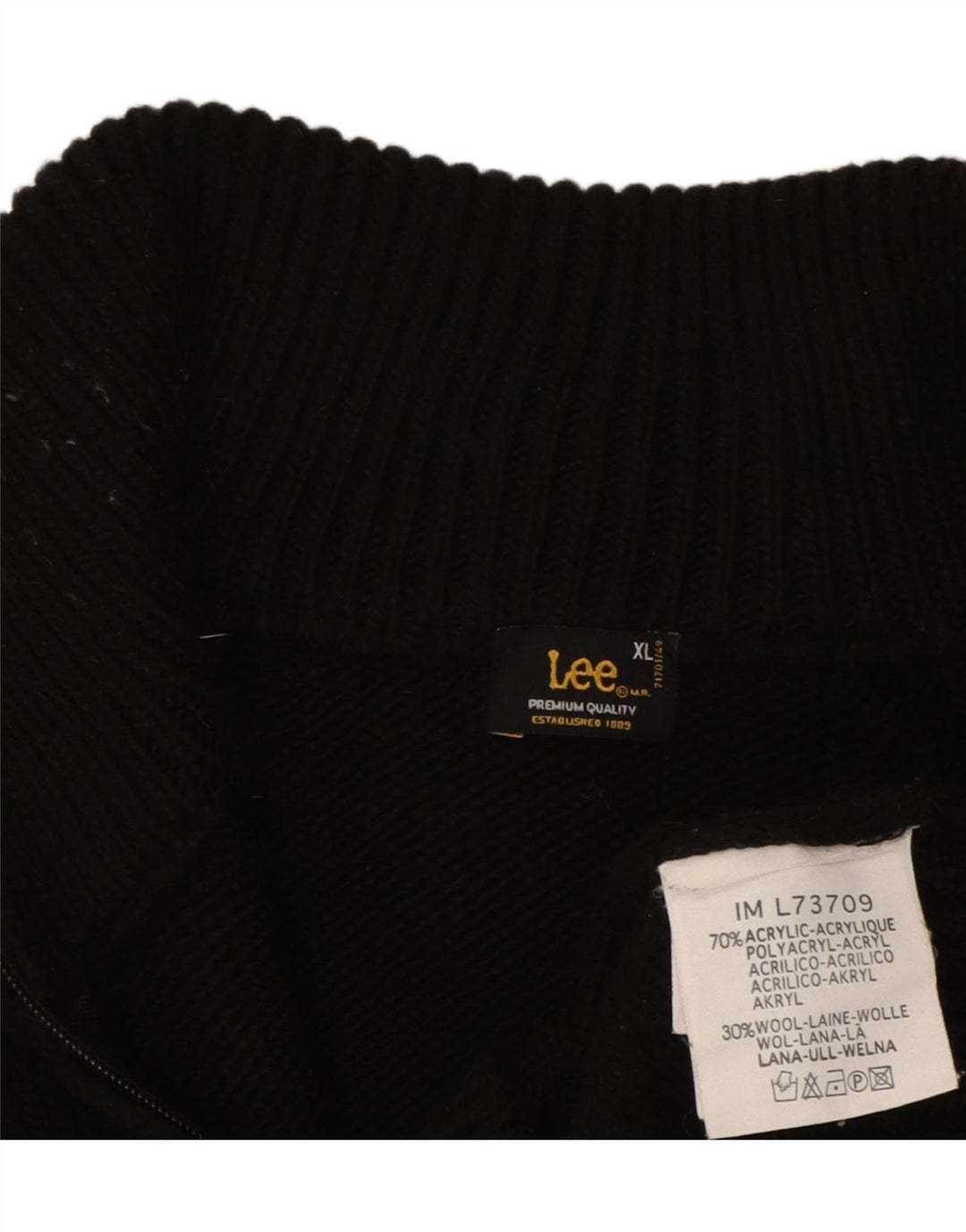 LEE Womens Oversized Cardigan Sweater UK 18 XL Black Polyacrylic