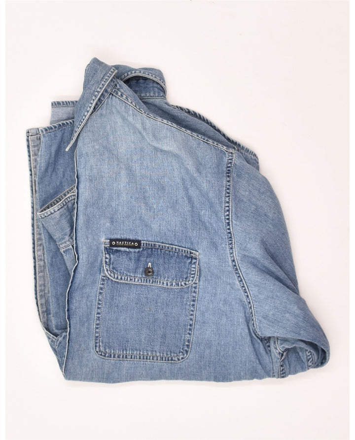 NAUTICA Mens Denim Shirt Medium Blue Cotton Vintage Nautica and Second-Hand Nautica from Messina Hembry 
