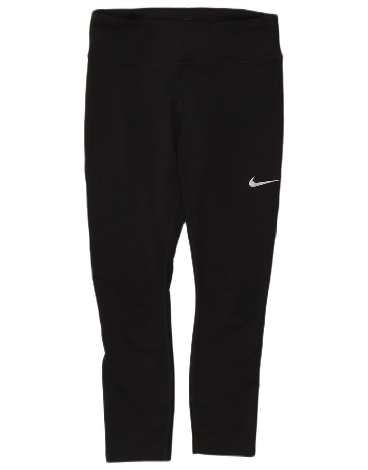 Damskie legginsy Nike Dri Fit UK 12, średni czarny poliester