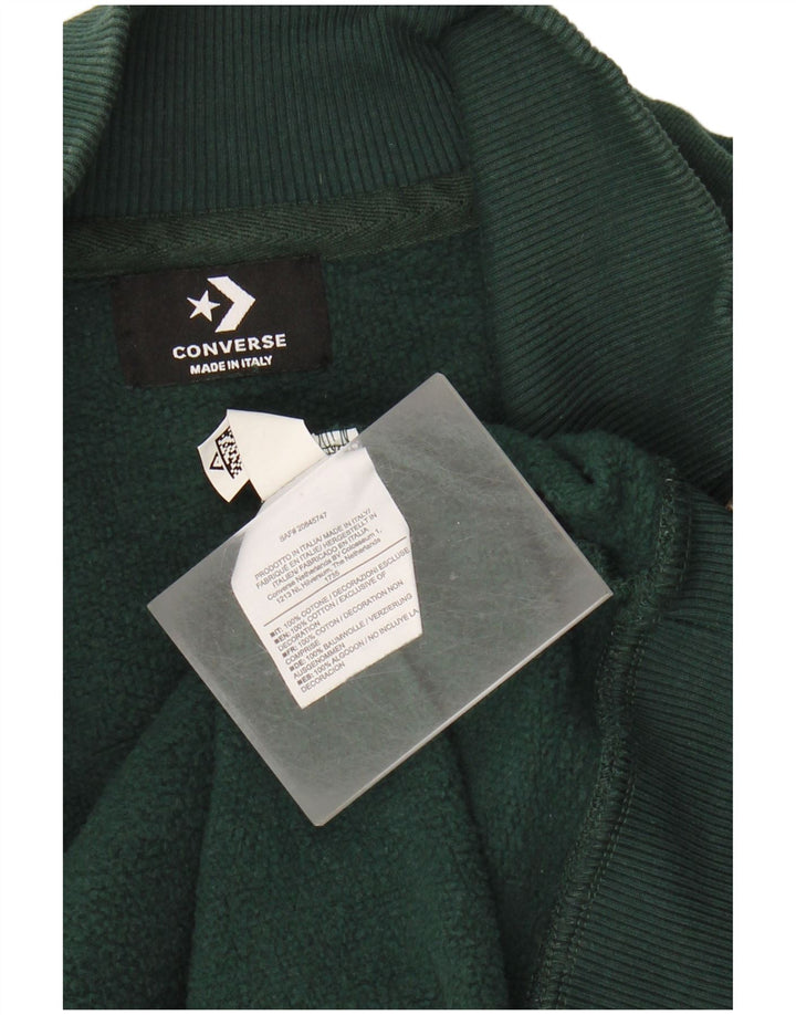 Converse Herren-Trainingsanzugoberjacke aus mittelgrüner Baumwolle