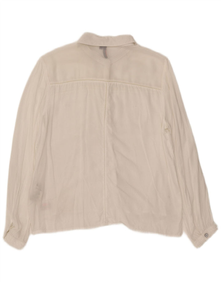 SUPERDRY Womens Shirt UK 14 Medium White Modal